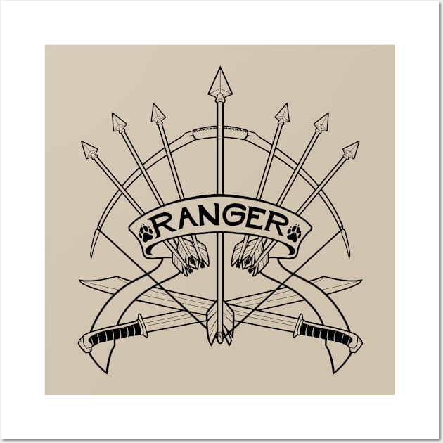 Ranger Class - Black Design Wall Art by CliffeArts